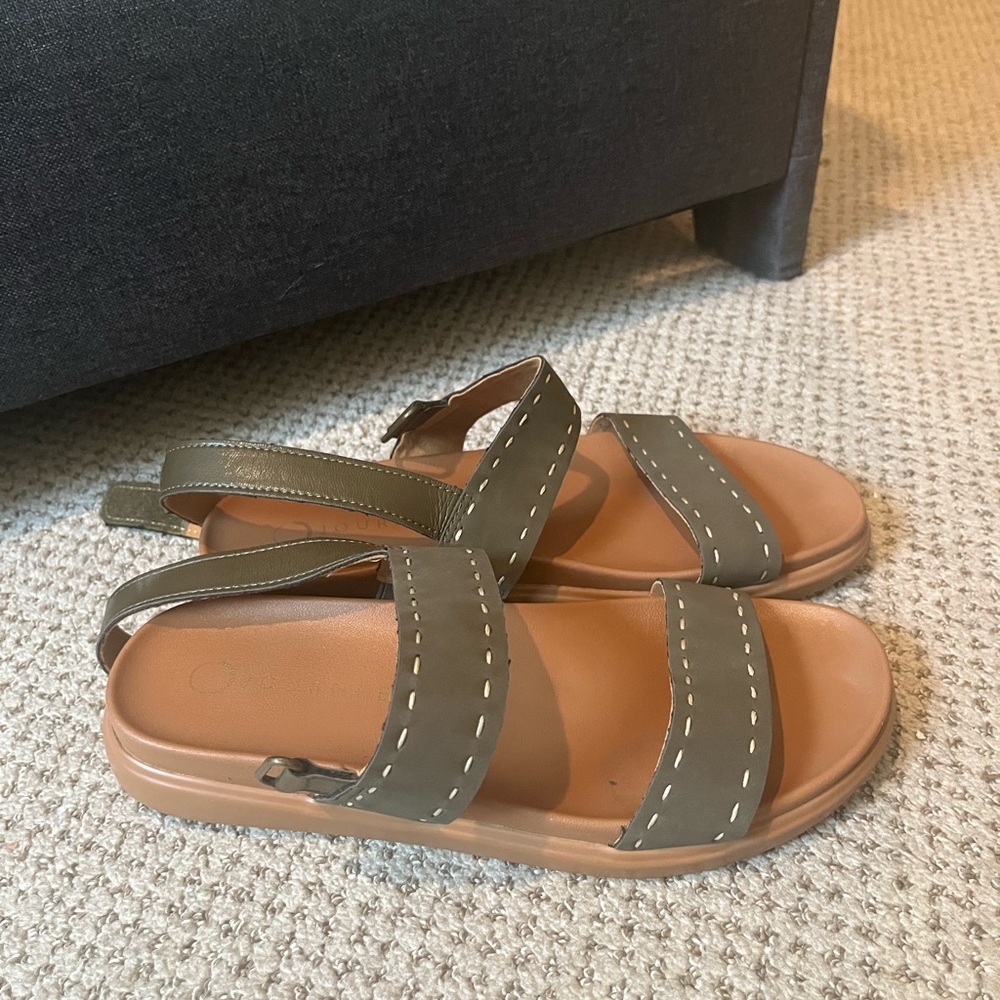 Stylish Brown and Olive Sandals